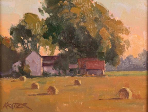 Hay Bales Aglow